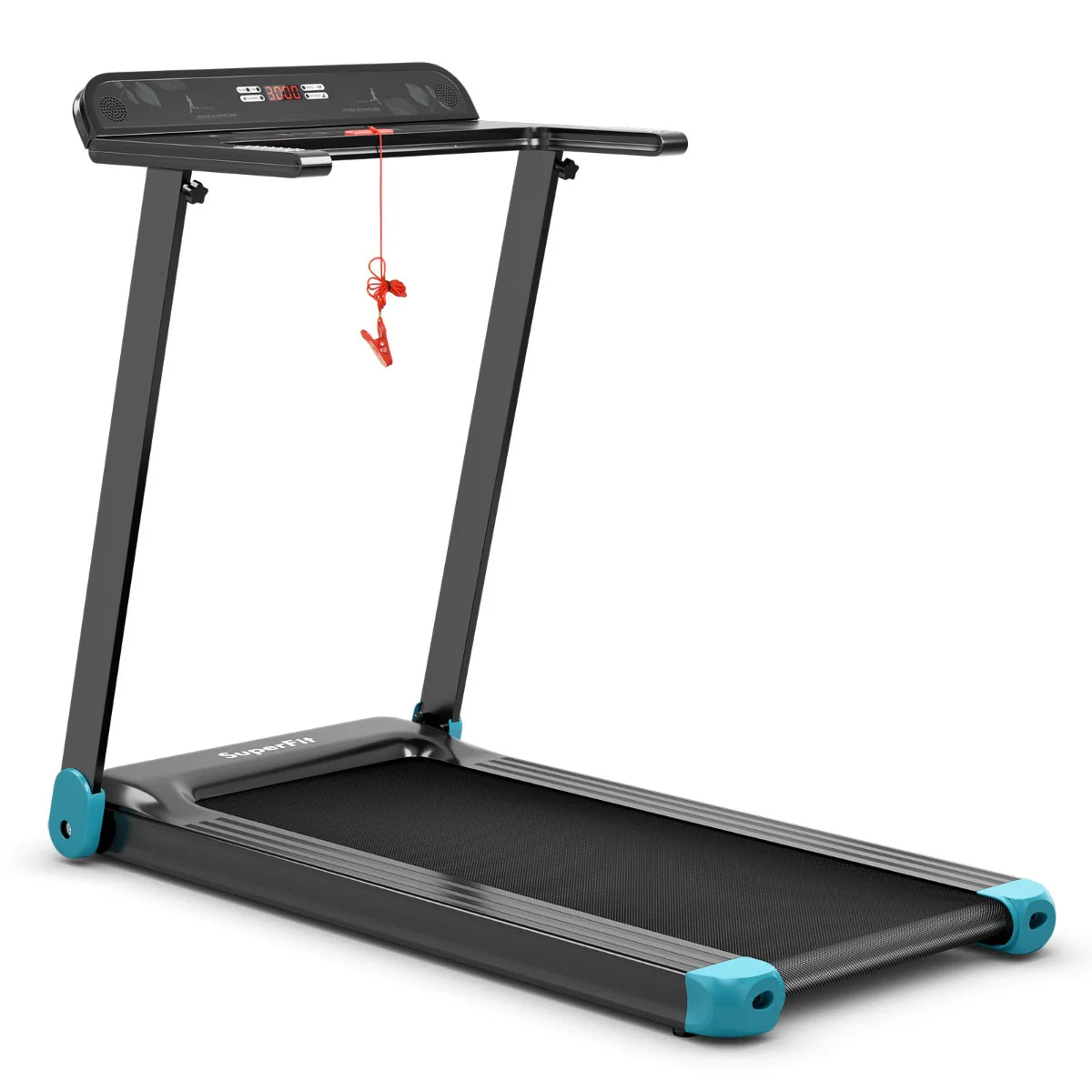 Electric treadmill foldable fitness mat for home with app control blue 20_0009499 -