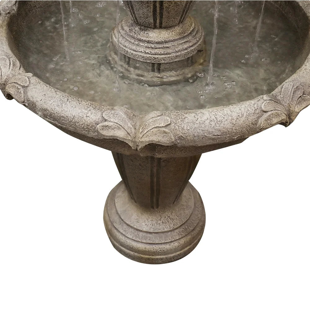 Indoor/Outdoor 3 - Tiers Concrete Floor Water Fountain with Electric Pump for Patio Lawn Home Decor - Product image 6