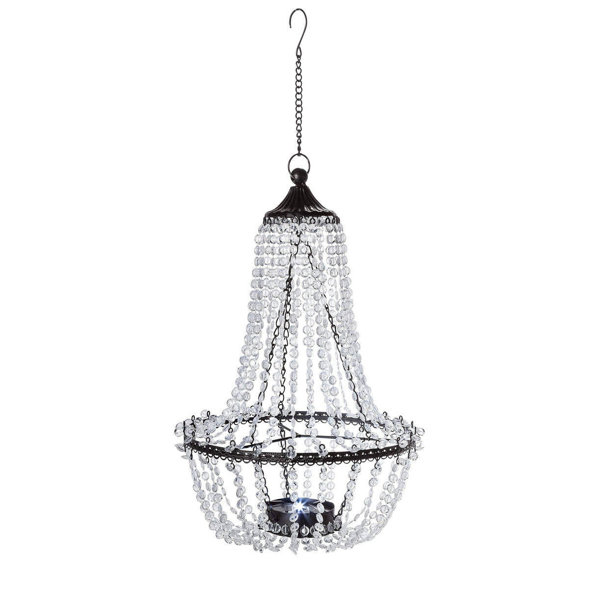 Garden Meadow 23.2-Inch Tall Hanging Metal and Acrylic Solar Chandelier - Product image 1