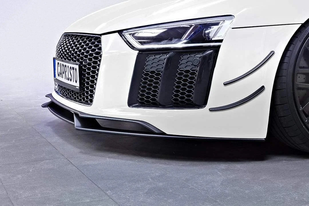 Audi R8 V10 PLUS (2015 ) - Carbon Front Fins & Carbon Front Spoiler
