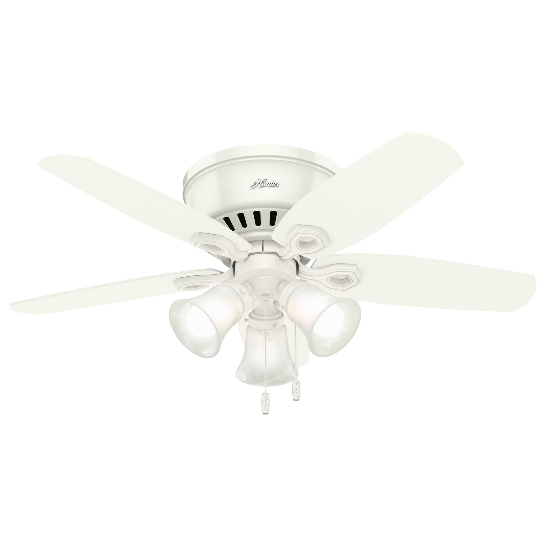 Hunter Builder Low Profile 42" Ceiling Fan with Light - Snow White - Product image 1