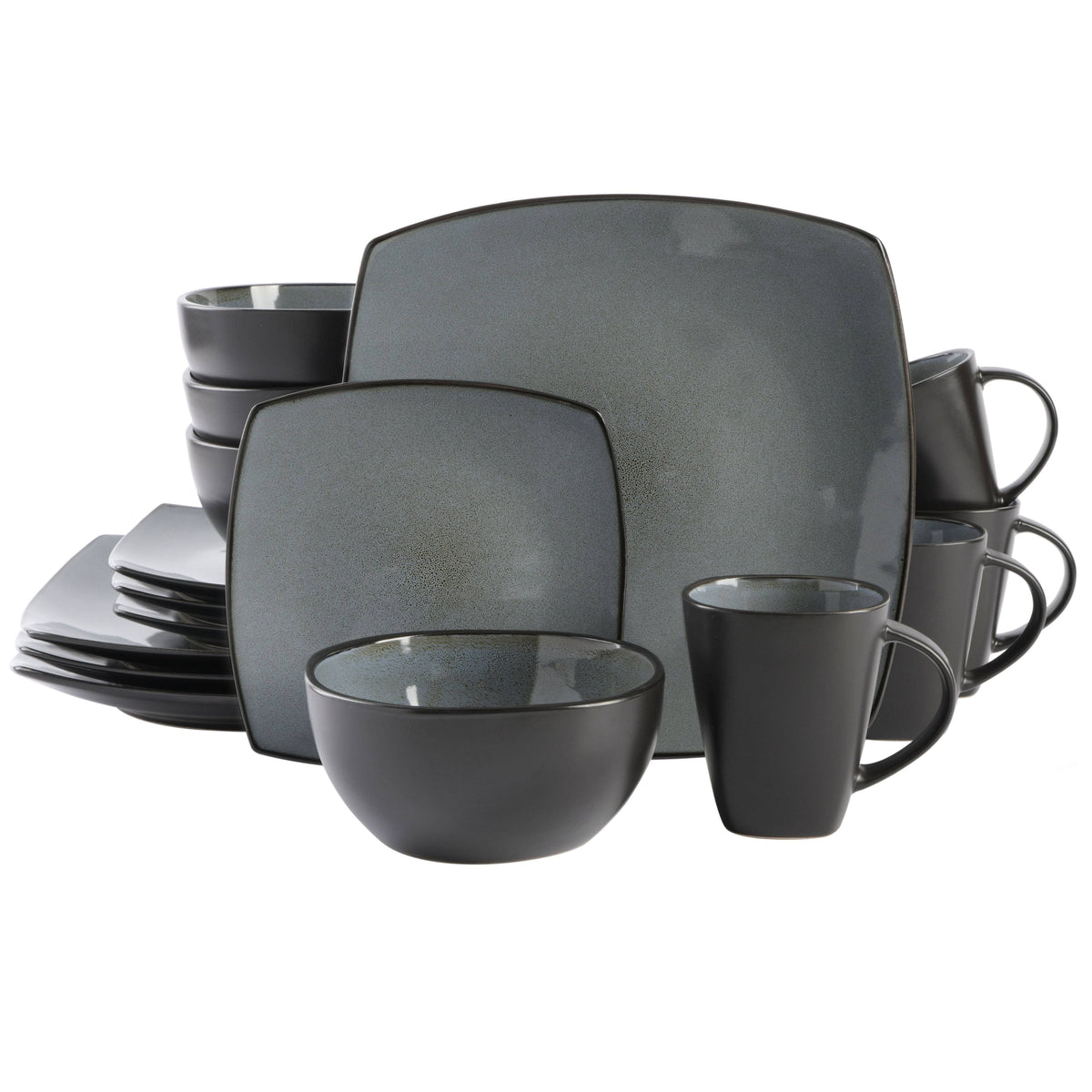 Soho Lounge 16 Piece Dinnerware Set Gibson Color: Eclipse - Product image 1