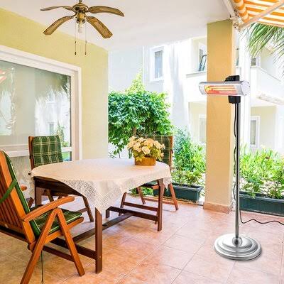 R.W.FLAME Infrared Patio Heater, Standing Indoor/Outdoor Garage Heater, Dust & Waterproof, 600w/900w/1500w - Product image 1