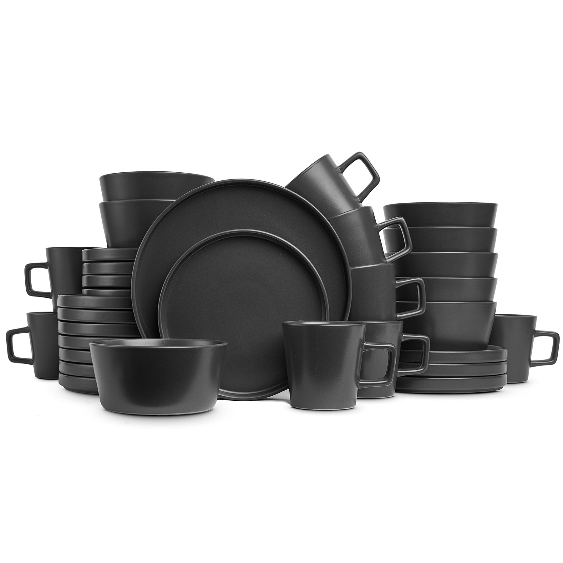 Stone Lain Celina Stoneware Dinnerware Set, Black - Product image 1