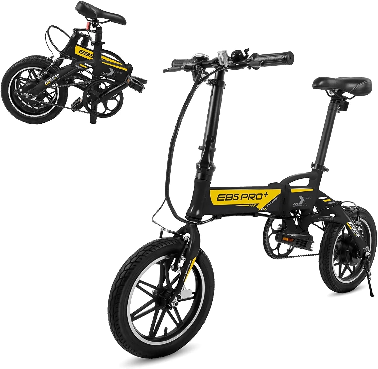 Swagtron Swagcycle EB5 Pro Plus Lightweight Aluminum Folding Electric Bike with Pedals (Recertified) - Product image 1
