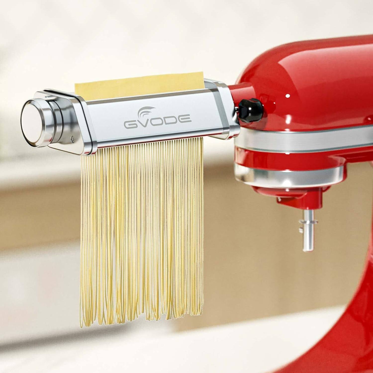 Gvode 3-Piece Pasta Roller and Cutter Set for KitchenAid Stand Mixers, Stainless Steel - Product image 1