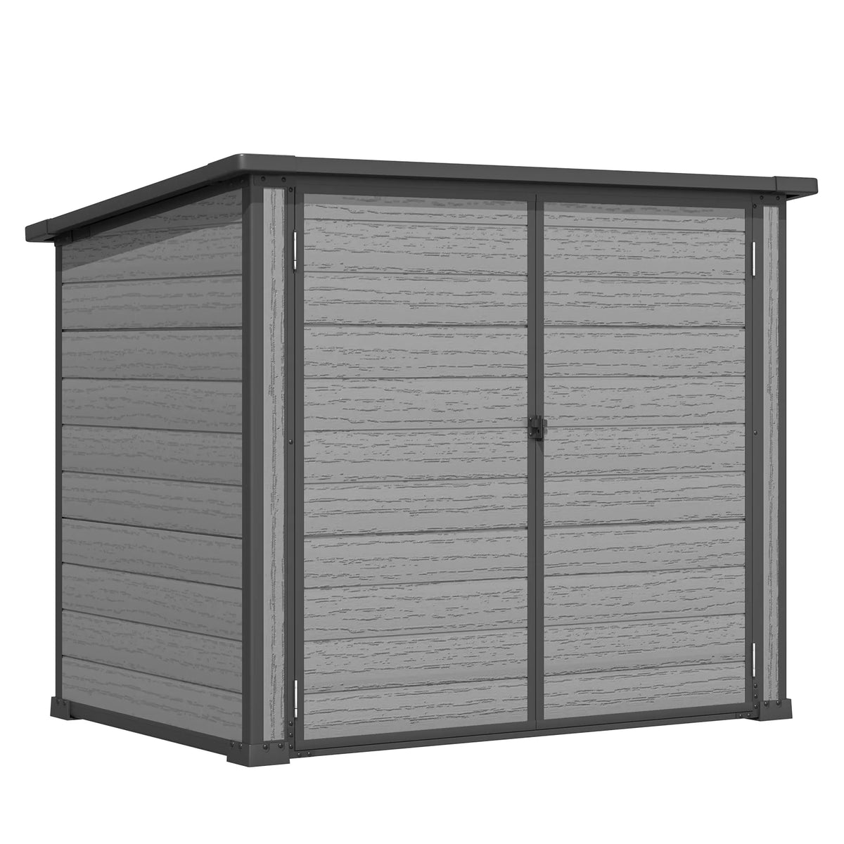 AECOJOY Resin Outdoor Trash Can Storage Shed, Plastic Garbage Can Shed for 2 Cans - Product image 1