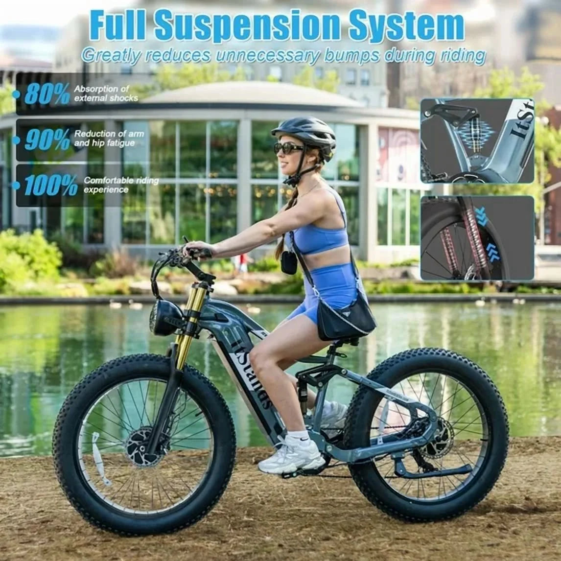Dual Motors AWD 2000W Electric Bike for Adult 26'', UL2849 48V 30AH Removable Battery E - Product image 27