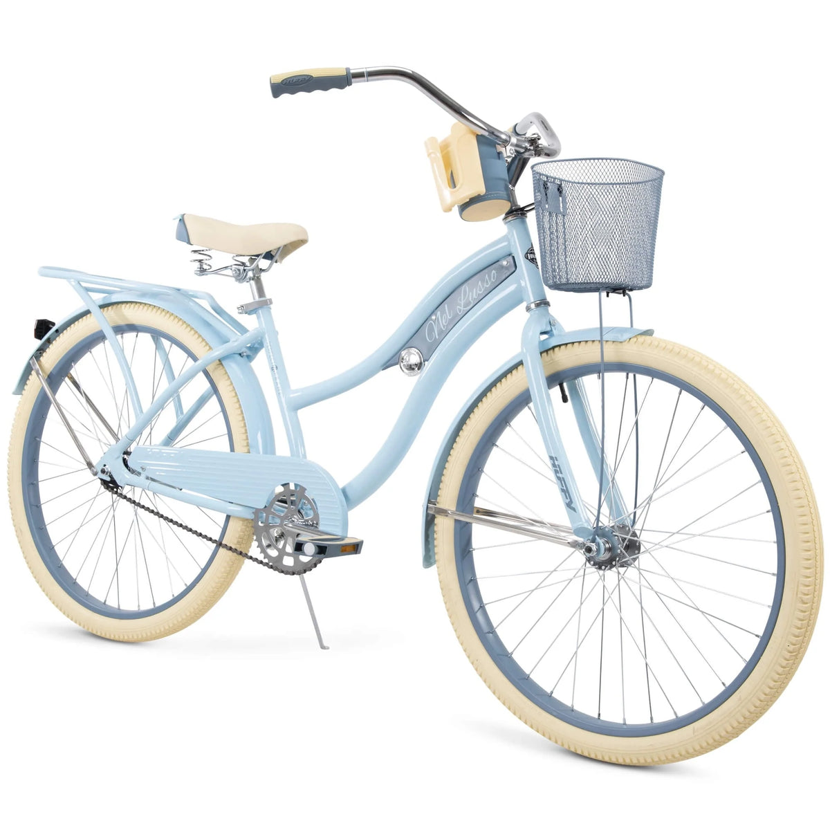 Huffy, Nel Lusso Classic Cruiser Bike with Perfect Fit Frame, Women'S, Light Blue, 26 in