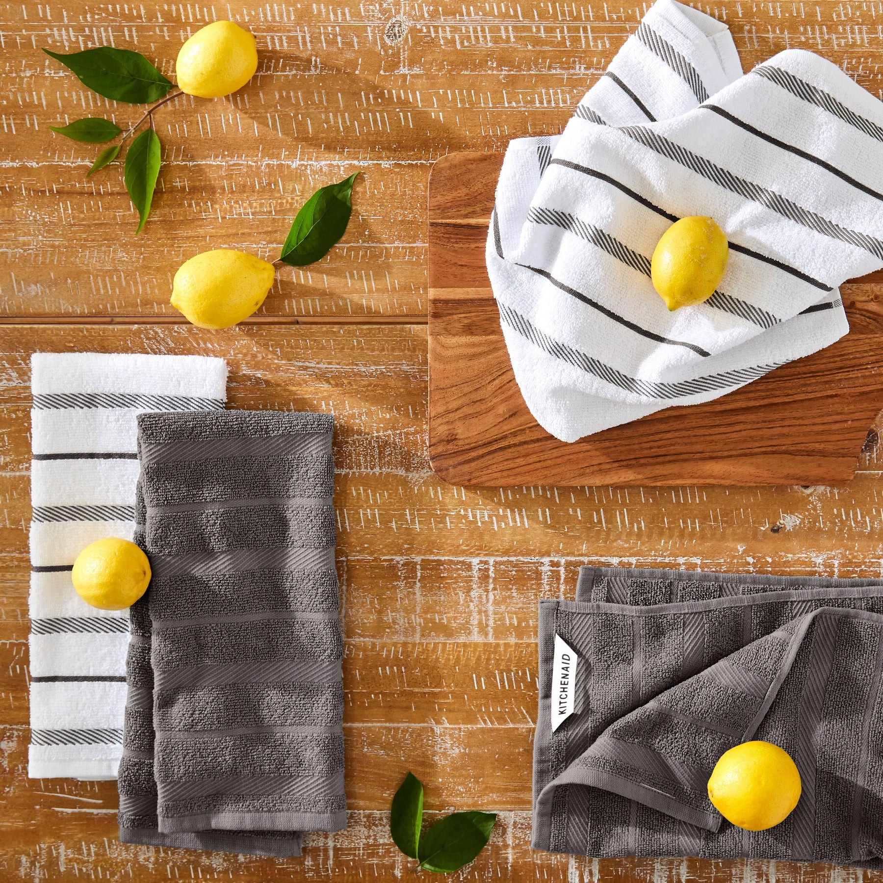 KitchenAid Albany Kitchen Towel, Set of 4 - Charcoal Grey - Product image 1