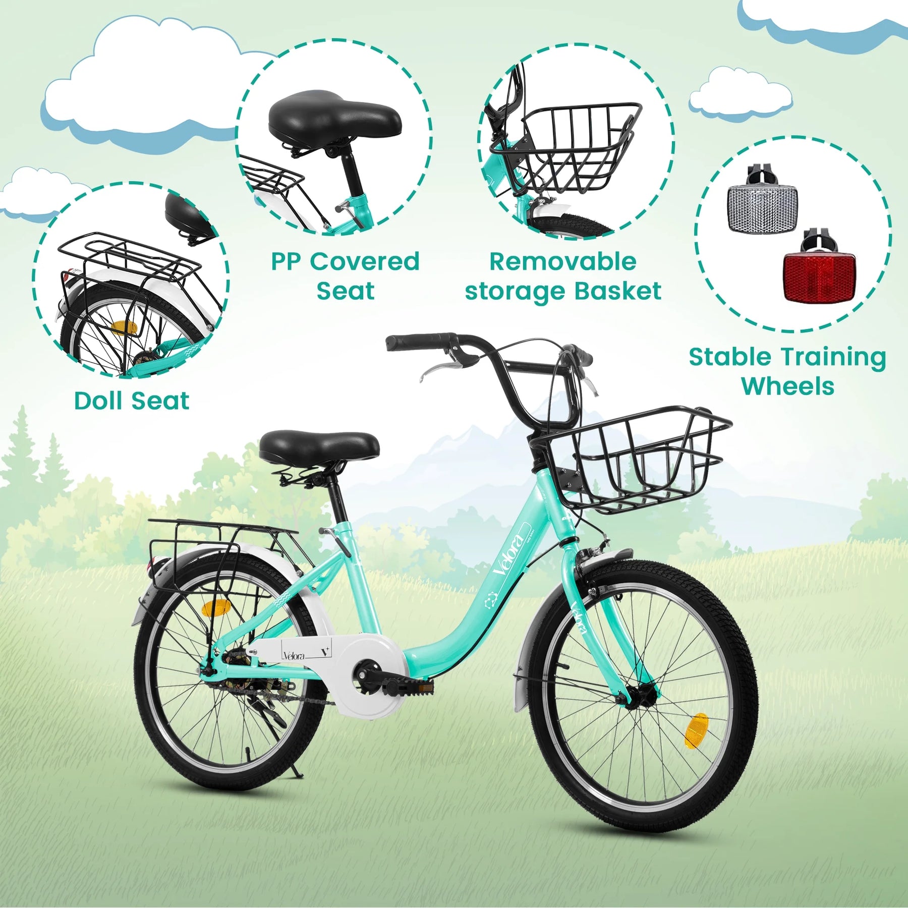 20 in Kids Bike for Boys & Girls Age 5 - 10, Children'S Bicycle with Front Basket & Rear Rack - Product image 22