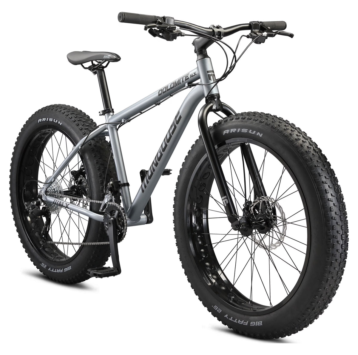 26" Mongoose Dolomite ALX Unisex Fat Tire Mountain Bike, Gray, Ages 12+ - Product image 2