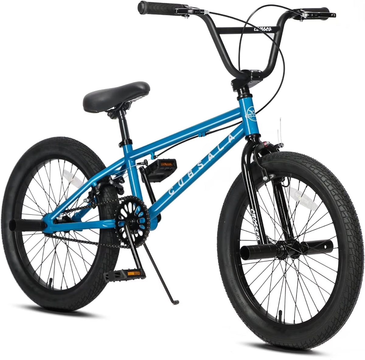 Cubsala 20 in Kids BMX Bike Freestylefor Age 6 - 14 Years Old Boys Girls with 4 Pegs, Black with Red Tires - Product image 15