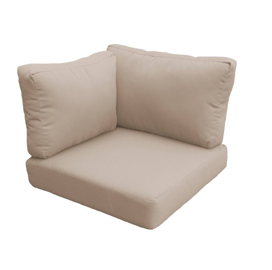 TK Classics Covers for Low-Back Corner Chair Cushions 6 Inches Thick in Wheat - Product image 1