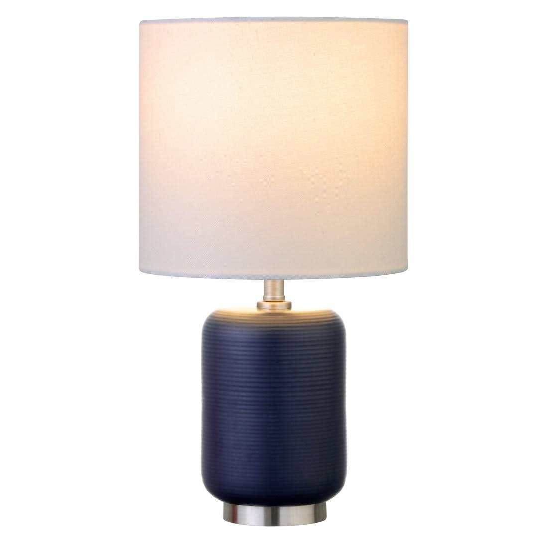Gracie Ceramic Table Lamp Base Color: Matte Navy/Brushed Nickel - Product image 1