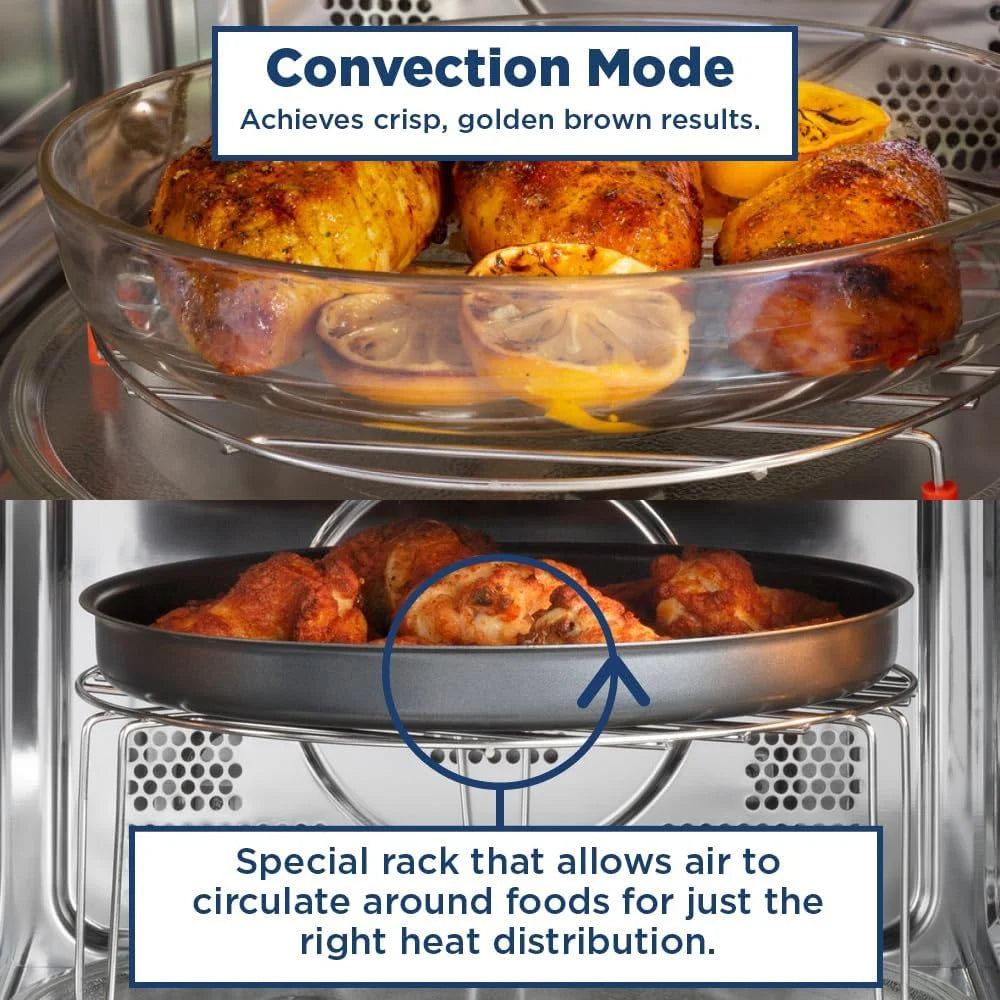 Open Box GE 3 - in - 1 Microwave Oven, 1, 050 Watts Air Fryer, Broiler and Convection Mode, Child - Product image 4