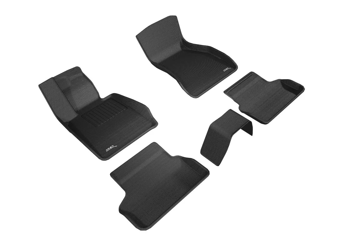 3D MAXpider L1BM08401509 - 2017-2020 BMW 5 Series G30/G31 Kagu 1st & 2nd Row Floormats - Black