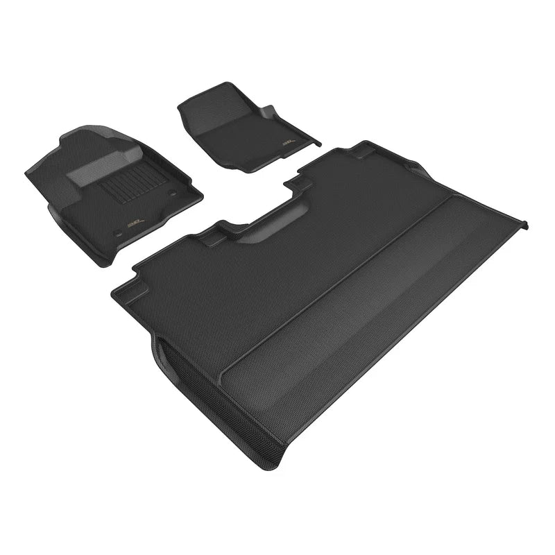 3D MAXpider L1FR16601509 - KAGU Floor Mat; Black; 3 pc.; 2 pc. Front Row; 1 pc. 2nd Row;